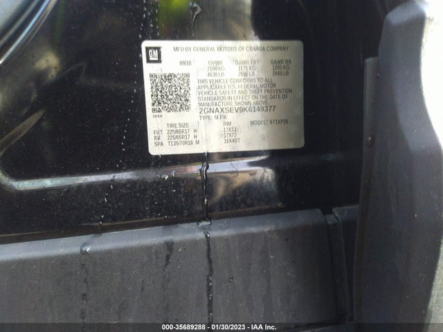 Chevrolet EQUINOX LS 2019 2GNAXSEV9K6149377 Image 9