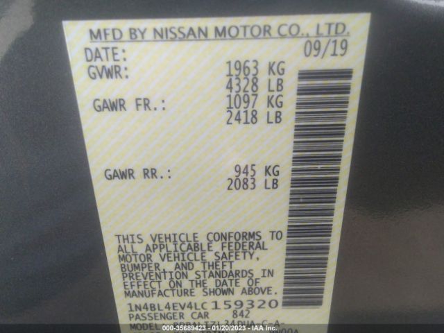 1N4BL4EV4LC159320 Nissan Altima