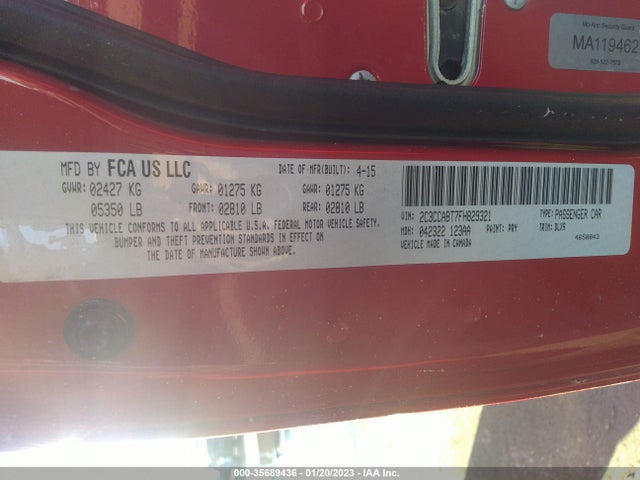 Chrysler 300 300s 2015 2C3CCABT7FH829321 Image 9
