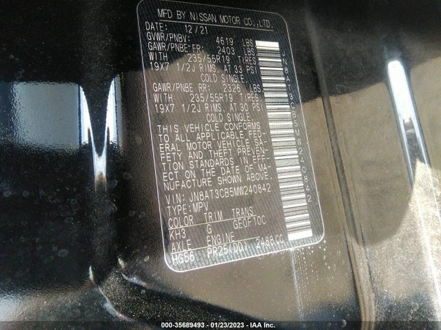 2021 Nissan Rogue, VIN: JN8AT3CB5MW240842
