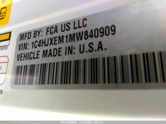 1C4HJXEM1MW840909 Jeep Wrangler Unlimited Sahara Altitude