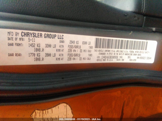 Dodge Durango Crew 2011 1D4RE4GG3BC685926 Image 10
