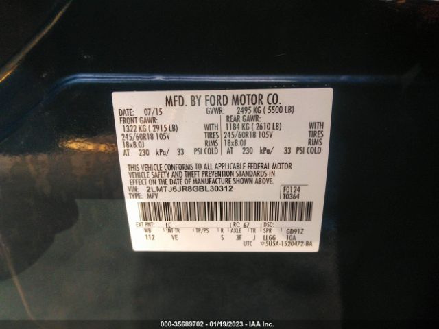 2LMTJ6JR8GBL30312 Lincoln Mkx Premiere