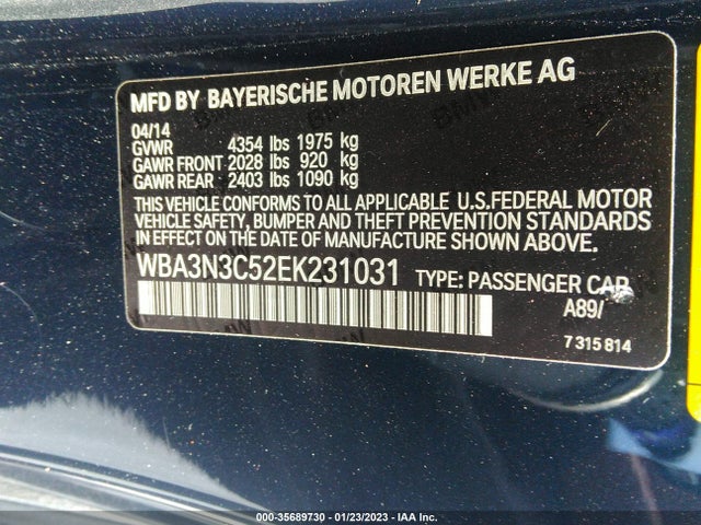 WBA3N3C52EK231031 BMW 4 Series 428i