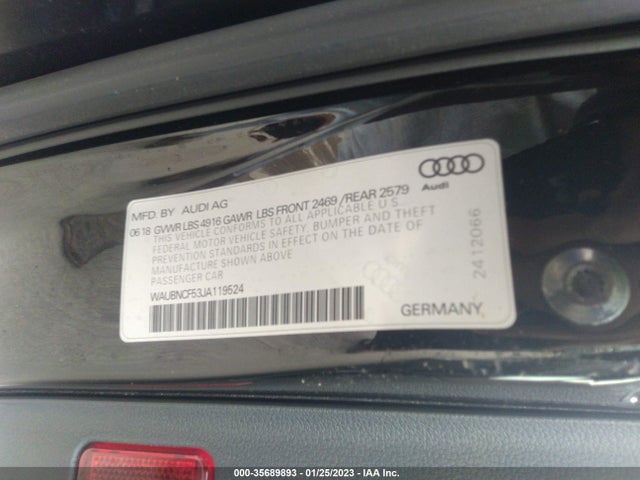 WAUBNCF53JA119524 Audi A5 Sportback Premium Plus
