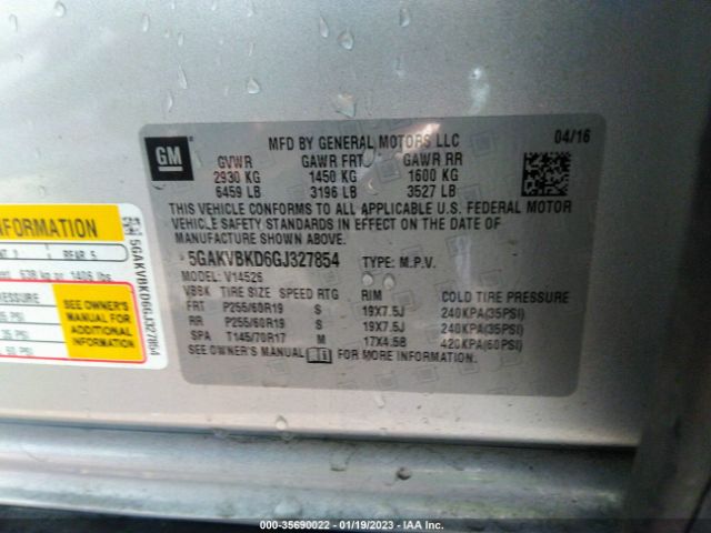 5GAKVBKD6GJ327854 Buick Enclave Leather
