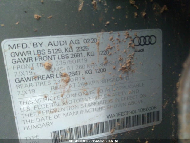 WA1EECF30L1086008 Audi Q3 S Line Premium Plus