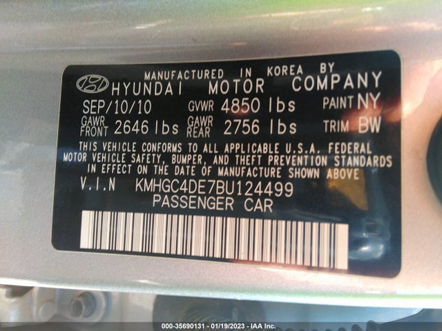 Hyundai Genesis 2011 KMHGC4DE7BU124499 Image 11