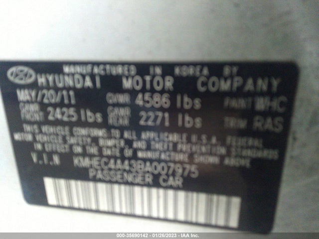 Hyundai SONATA HYBRID 2011 KMHEC4A43BA007975 Image 10