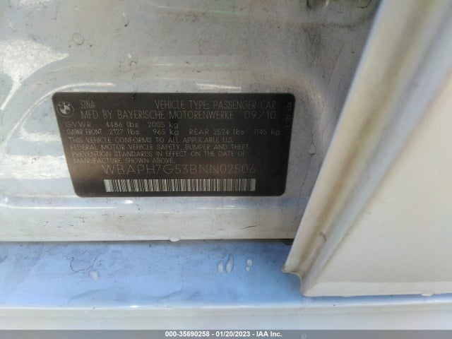 BMW 3 Series 328i 2011 WBAPH7G53BNN02506 Image 9