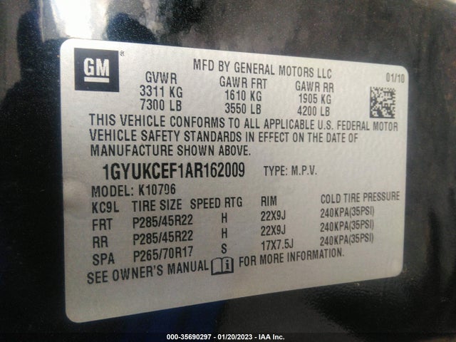 Cadillac Escalade 2010 1GYUKCEF1AR162009 Image 9