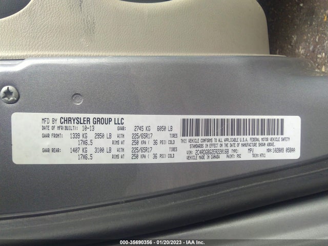 Dodge Grand Caravan Se 2014 2C4RDGBG2ER220168 Image 9