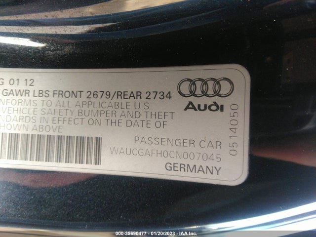 WAUCGAFH0CN007045 Audi S5
