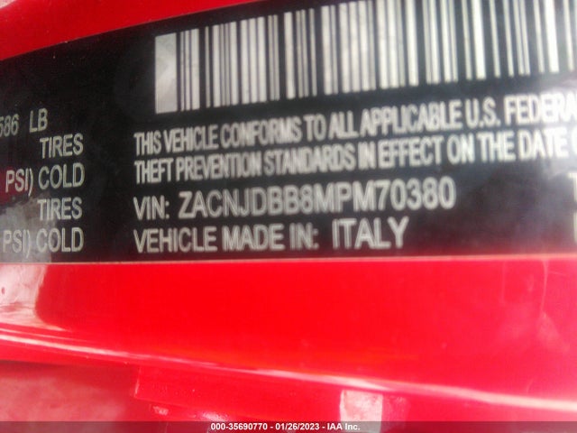 2021 Jeep Renegade, VIN: ZACNJDBB8MPM70380