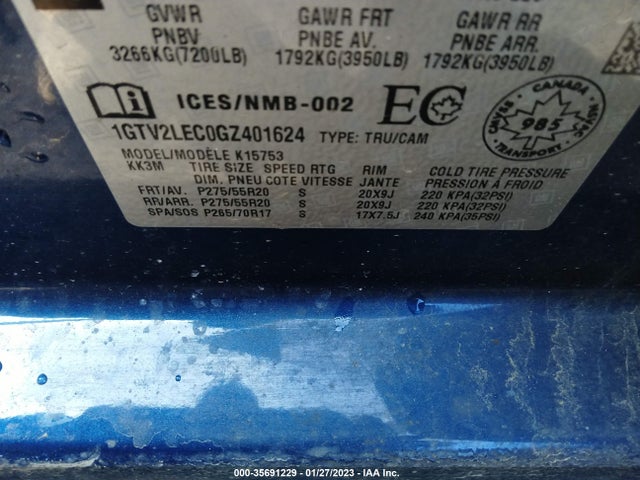 GMC SIERRA 1500 2016 1GTV2LEC0GZ401624 Image 9