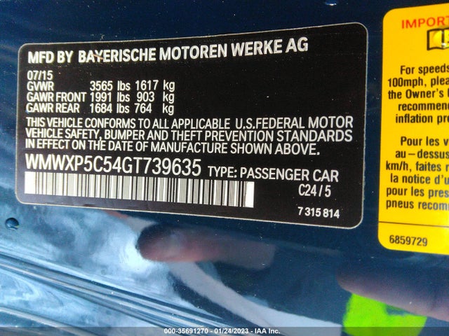 WMWXP5C54GT739635 Mini COOPER HARDTOP
