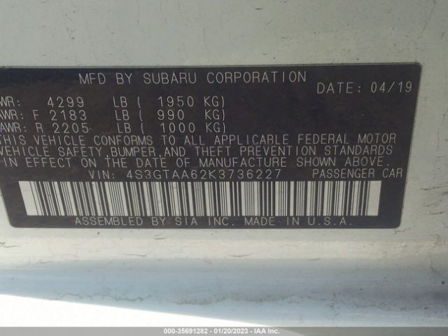 4S3GTAA62K3736227 Subaru Impreza