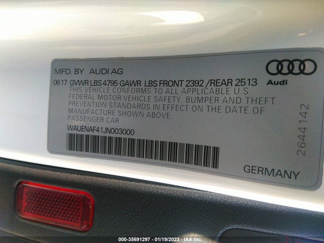 WAUENAF41JN003000 Audi A4 Premium Plus