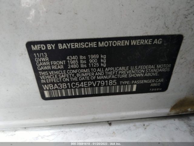 WBA3B1C54EPV79185 BMW 3 Series 320i