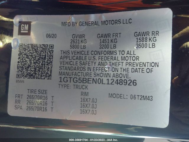 1GTG5BEN0L1248926 GMC Canyon 2wd