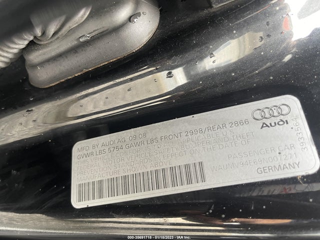 Audi A8 2009 WAUMV94E69N007271 Image 8