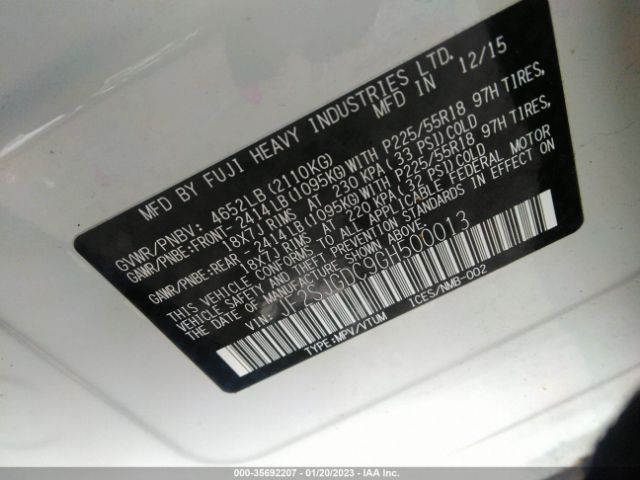JF2SJGDC9GH500013 Subaru Forester 2.0xt Premium