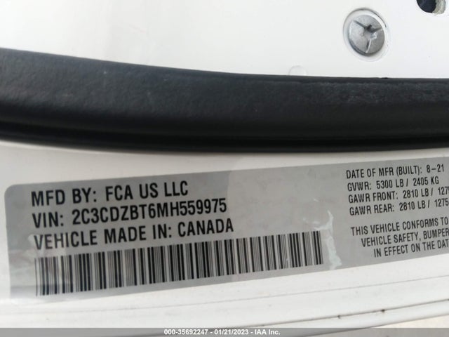 Dodge Challenger R/t 2021 2C3CDZBT6MH559975 Image 9