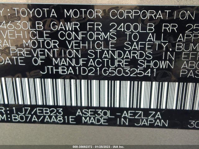 JTHBA1D21G5032541 Lexus IS 200T
