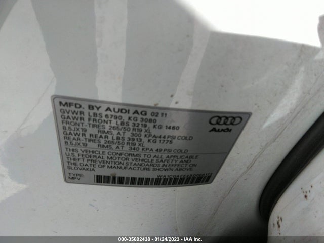 WA1CGAFE4BD008173 Audi Q7 3.0t Premium