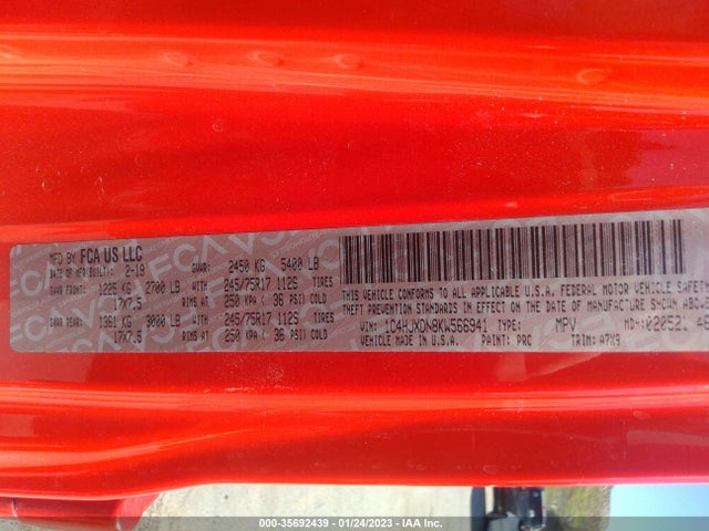 1C4HJXDN8KW566941 Jeep Wrangler Unlimited Sport S