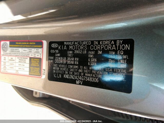 KNDJN2A24G7348306 KIA Soul Base