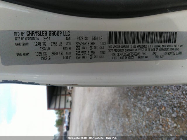 Dodge Journey R/t 2015 3C4PDCEG8FT543201 Image 9