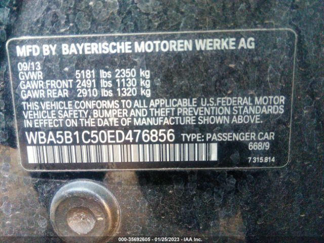 WBA5B1C50ED476856 BMW 5 Series 535i