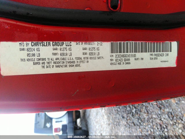 Dodge Charger Se 2012 2C3CDXBG6CH219165 Image 9
