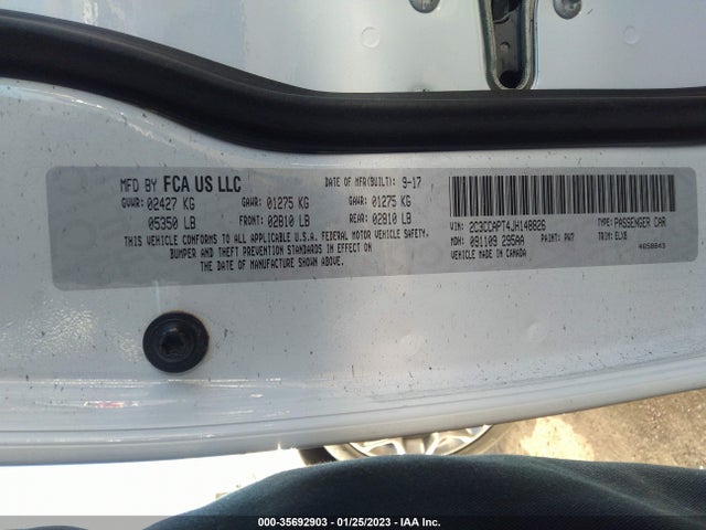 Chrysler 300 300c 2018 2C3CCAPT4JH148826 Image 11