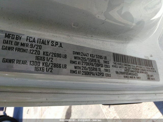 RAM Promaster City Tradesman 2021 ZFBHRFAB5M6S64025 Image 10