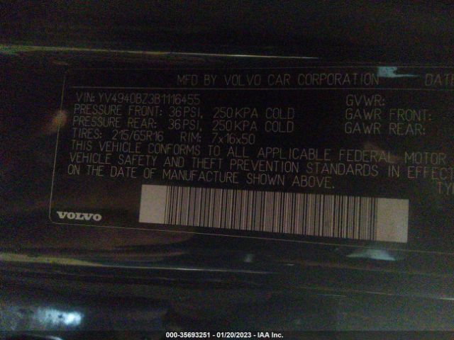 YV4940BZ3B1116455 Volvo Xc70 3.2l