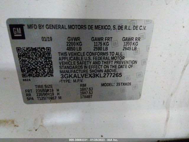 3GKALVEX3KL277265 GMC Terrain Slt