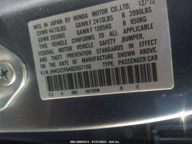 JH4CU2F64DC007156 Acura Tsx Tech Pkg