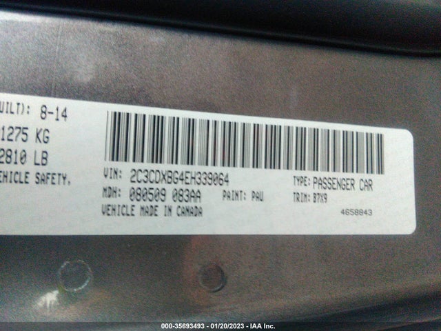 Dodge Charger Se 2014 2C3CDXBG4EH339064 Image 9
