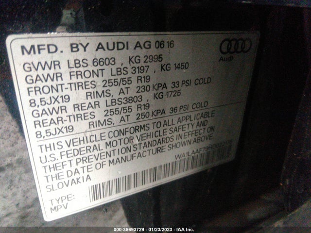 WA1LAAF79HD022176 Audi Q7 Premium Plus