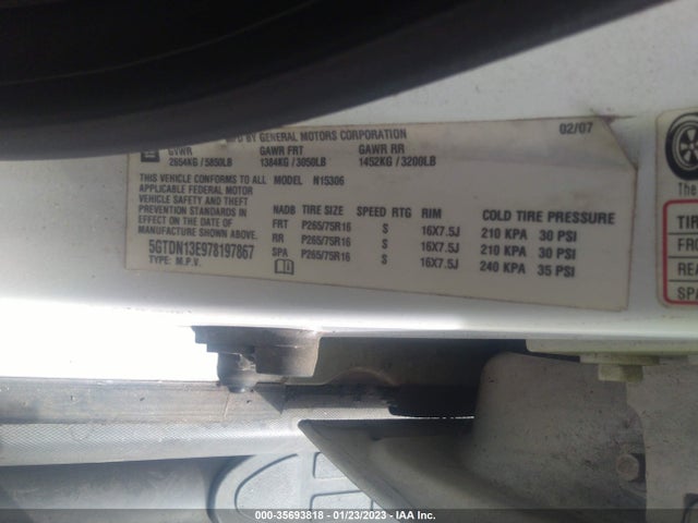 Hummer H3 SUV 2007 5GTDN13E978197867 Image 10