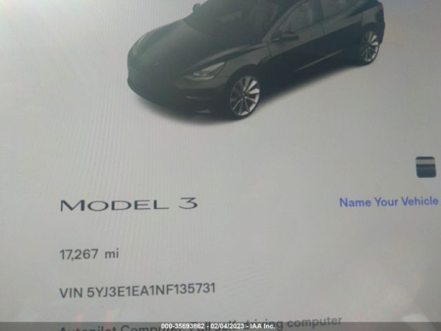 5YJ3E1EA1NF135731 Tesla MODEL 3