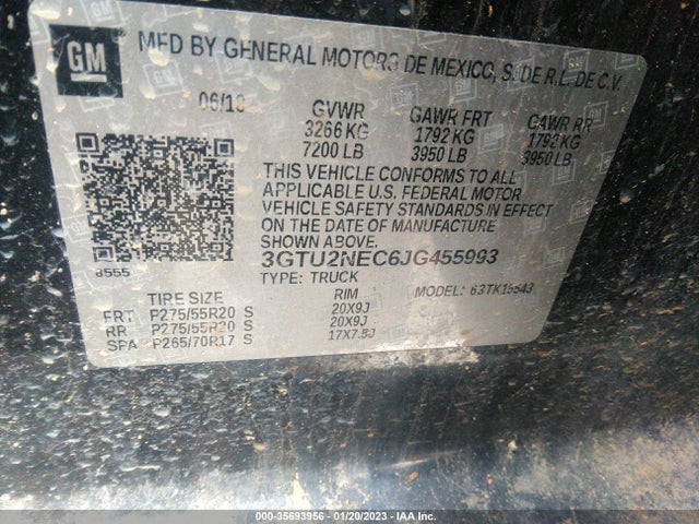 GMC Sierra 1500 Slt 2018 3GTU2NEC6JG455993 Image 9