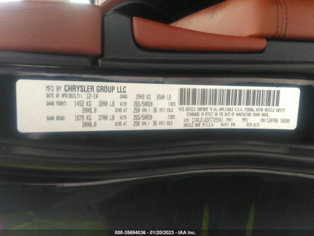 1C4RJFJG5FC725541 Jeep Grand Cherokee Summit