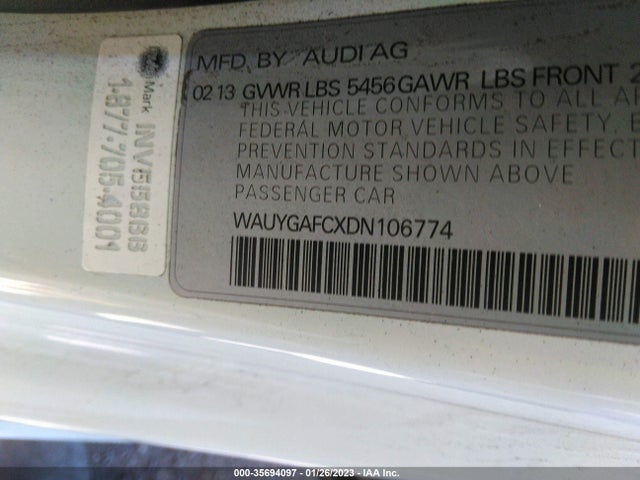 WAUYGAFCXDN106774 Audi A7 3.0 Premium Plus