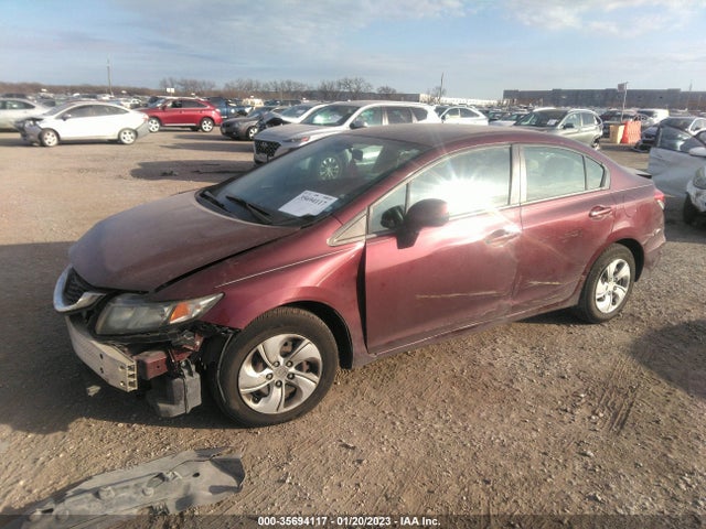 2013 HONDA CIVIC SDN LX VIN: 2HGFB2F56DH595832