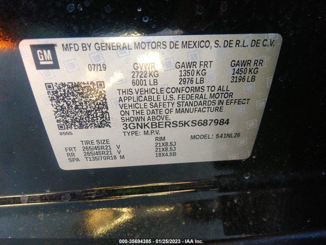 Chevrolet Blazer 2019 3GNKBERS5KS687984 Image 21