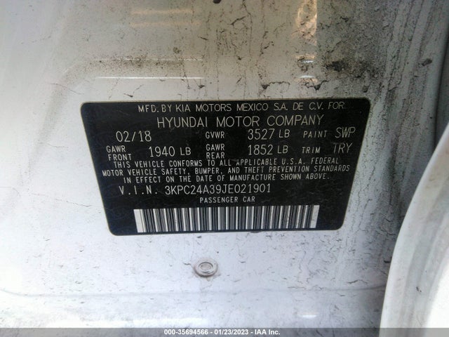 Hyundai Accent Sel 2018 3KPC24A39JE021901 Image 9