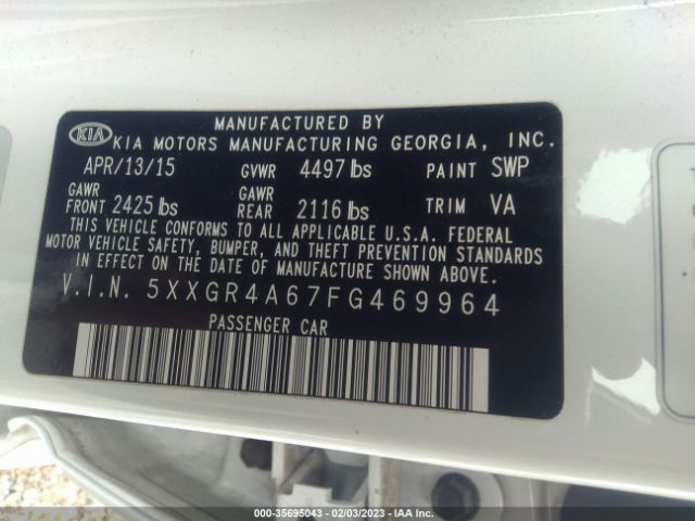 5XXGR4A67FG469964 KIA Optima Sx Turbo